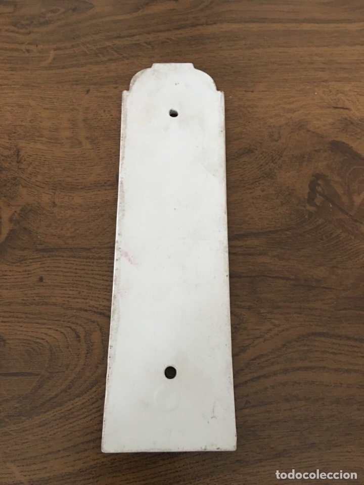 Antig&uuml;edades: Placa de porcelana para puerta - Foto 2