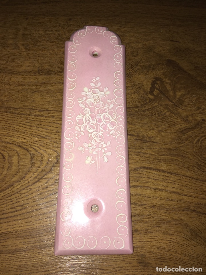 Antig&uuml;edades: Placa de porcelana para puerta - Foto 1