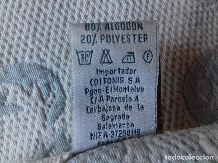Antig&uuml;edades: COLCHA DE ALGODON Y POLIESTER EN COLORES PALIDOS. - Foto 8