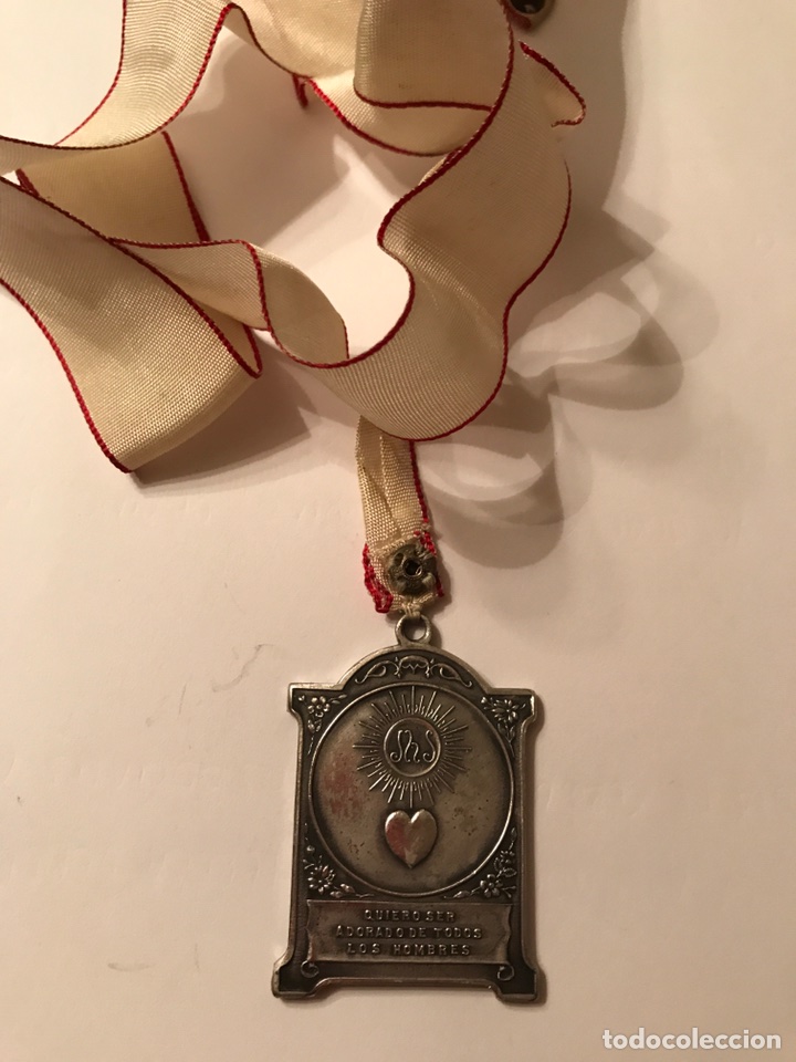 Antig&uuml;edades: &rdquo;SANTISIMO CRISTO&rdquo; MEDALLA en Plata? (h.1920?) - Foto 2