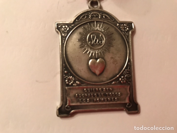 Antig&uuml;edades: &rdquo;SANTISIMO CRISTO&rdquo; MEDALLA en Plata? (h.1920?) - Foto 4
