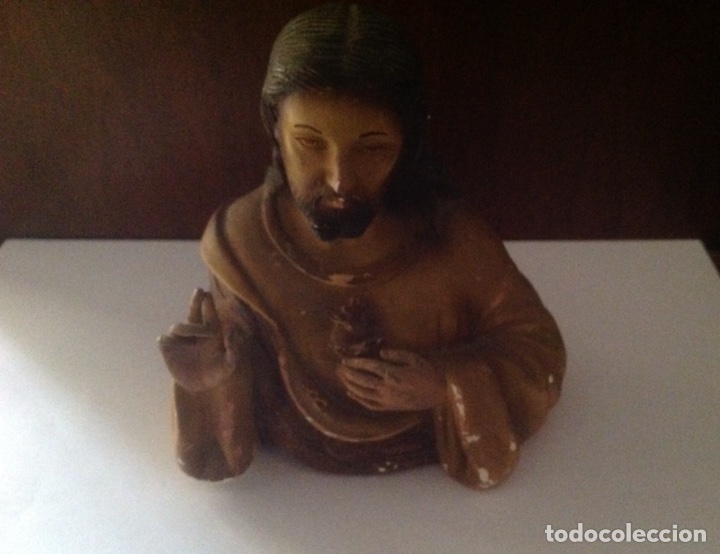 Antig&uuml;edades: ANTIGUO BUSTO CORAZ&Oacute;N DE JESUS. - Foto 1