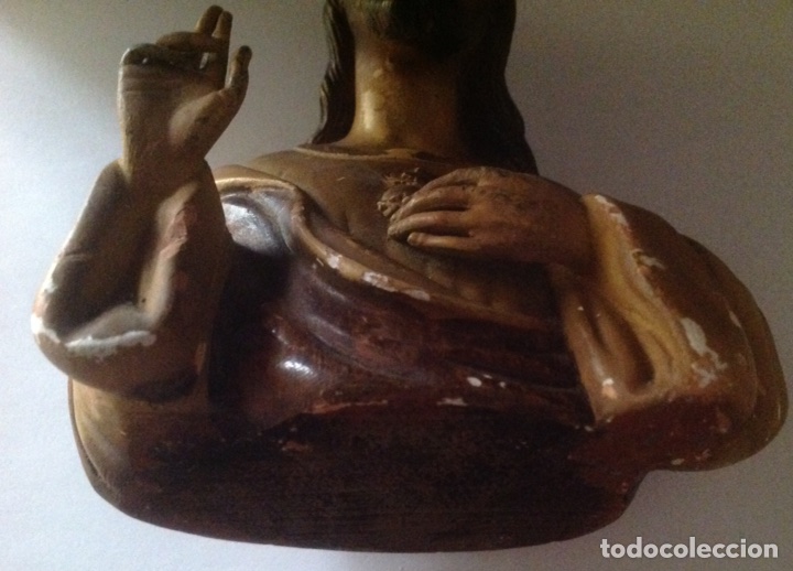 Antig&uuml;edades: ANTIGUO BUSTO CORAZ&Oacute;N DE JESUS. - Foto 5