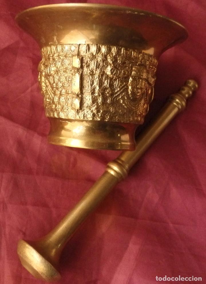 Antig&uuml;edades: ALMIREZ O MORTERO SIGLO XIX EN BRONCE - Foto 3