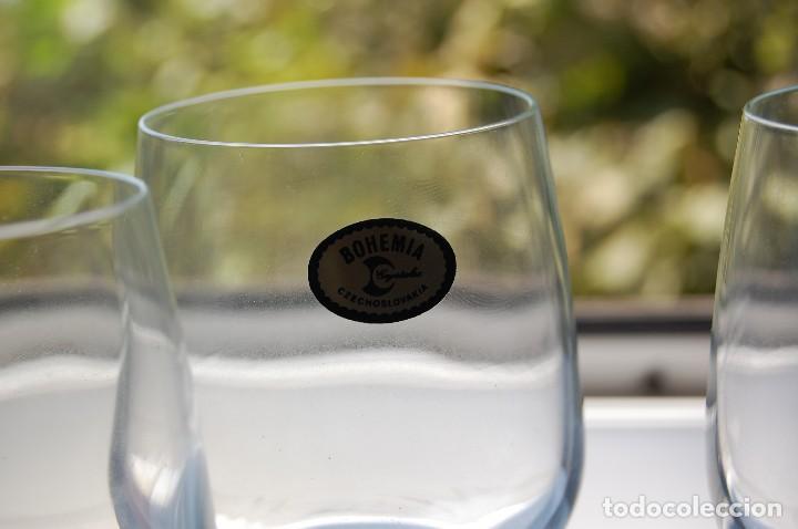 Antig&uuml;edades: 6 copas de cristal tallado. - Foto 6