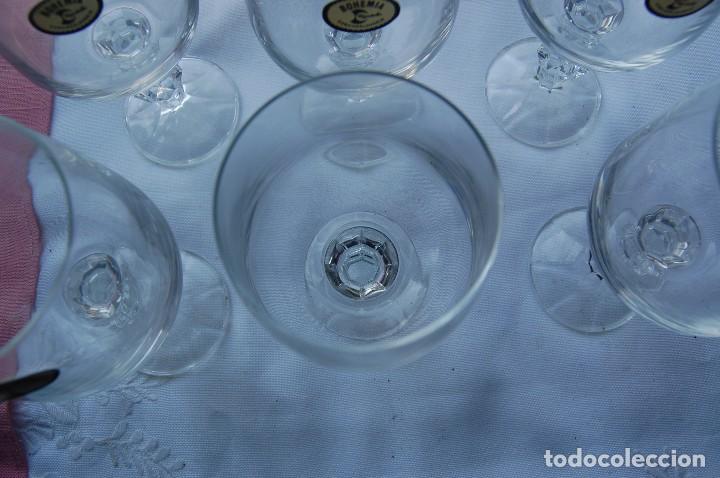 Antig&uuml;edades: 6 copas de cristal tallado. - Foto 11