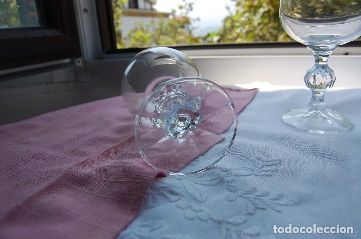 Antig&uuml;edades: 6 copas de cristal tallado. - Foto 13