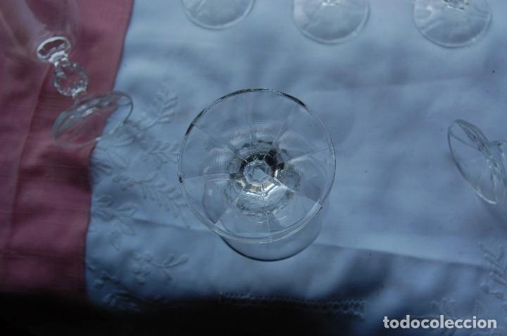 Antig&uuml;edades: 6 copas de cristal tallado. - Foto 15