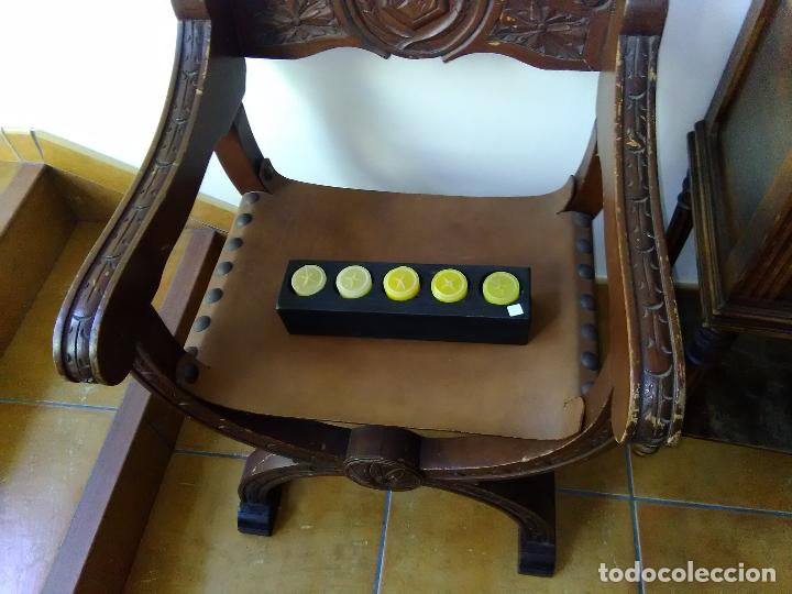 Antig&uuml;edades: Portavelas velero de madera - Foto 1