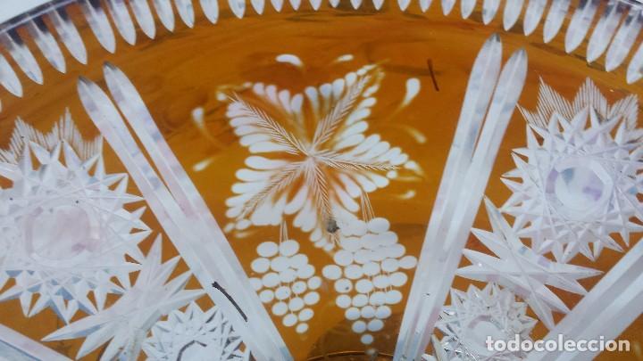 Antig&uuml;edades: antiguo centro de mesa de cristal tallado - Foto 3