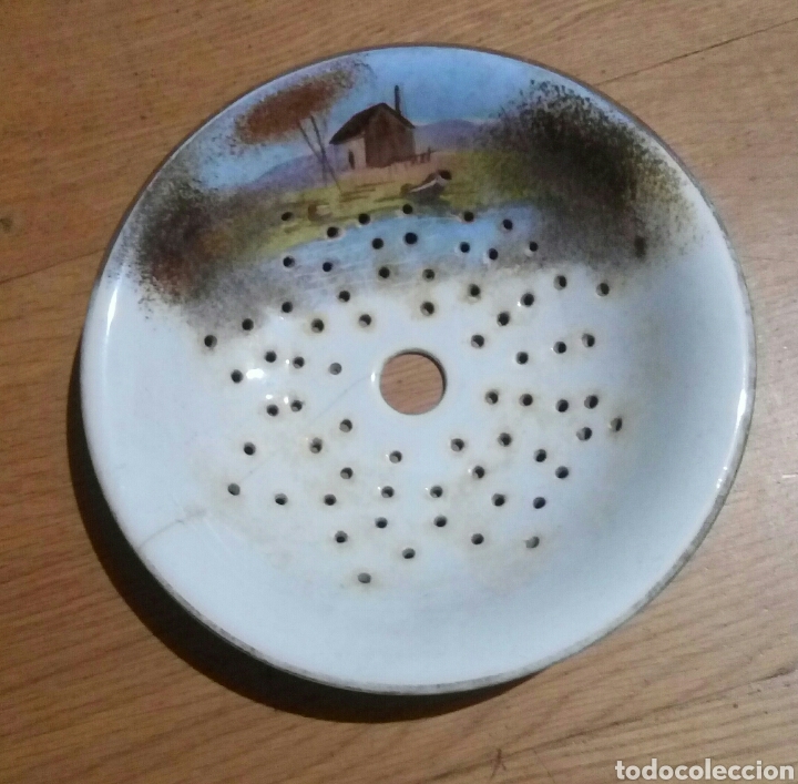 Antig&uuml;edades: Escurridor porcelana - Foto 1