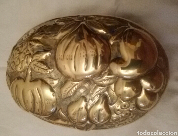 Antig&uuml;edades: caja de madera con doble tapa de bronce - Foto 1