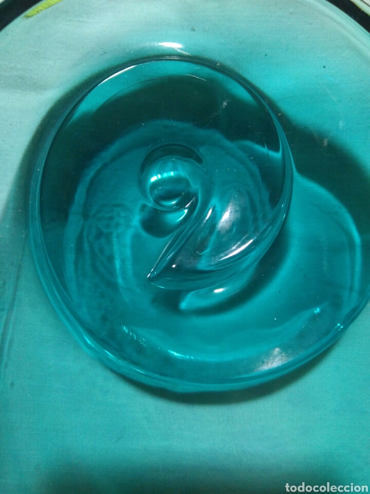 Antig&uuml;edades: Cuenco de cristal firmado - Foto 1