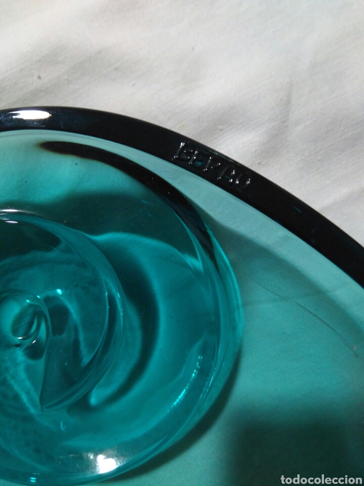 Antig&uuml;edades: Cuenco de cristal firmado - Foto 4