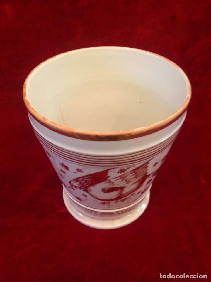 Antig&uuml;edades: Macetero de porcelana con base, siglo XIX - Foto 3