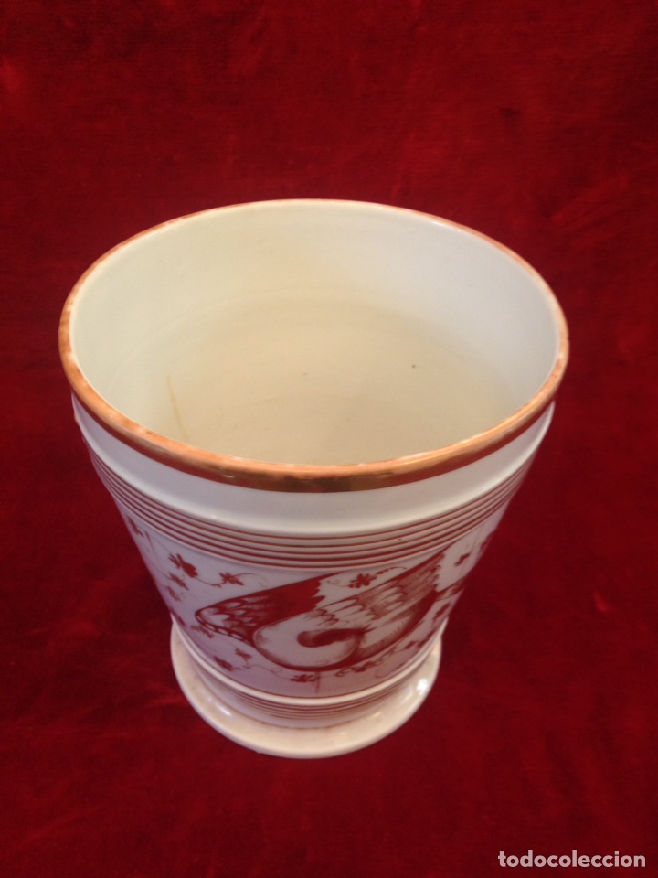 Antig&uuml;edades: Macetero de porcelana con base, siglo XIX - Foto 5