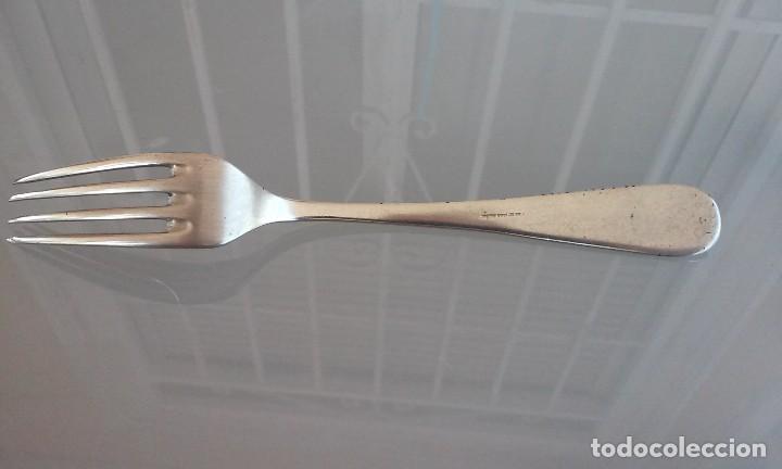 Antig&uuml;edades: TENEDOR ANTIGUO BA&Ntilde;O PLATA - Foto 2