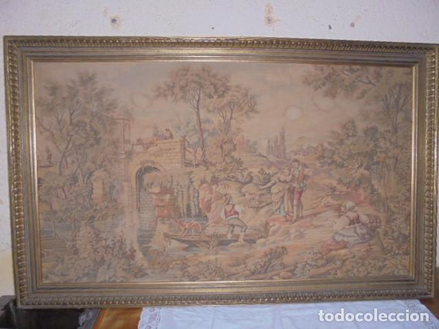 Antig&uuml;edades: TAPIZ CON MOTIVOS CAMPESTRES. - Foto 1