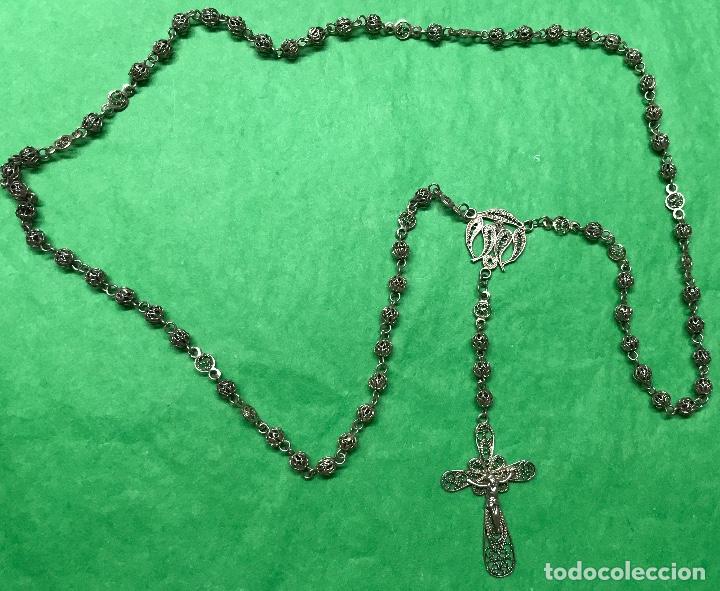 Antig&uuml;edades: Crucifijo de plata en filigrana - Foto 1