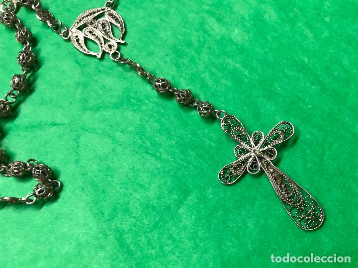 Antig&uuml;edades: Crucifijo de plata en filigrana - Foto 6