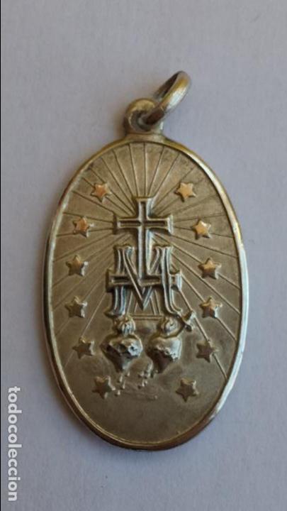 Antig&uuml;edades: Medalla de virgen inmaculada de 3,5 x 2 cms - Foto 2