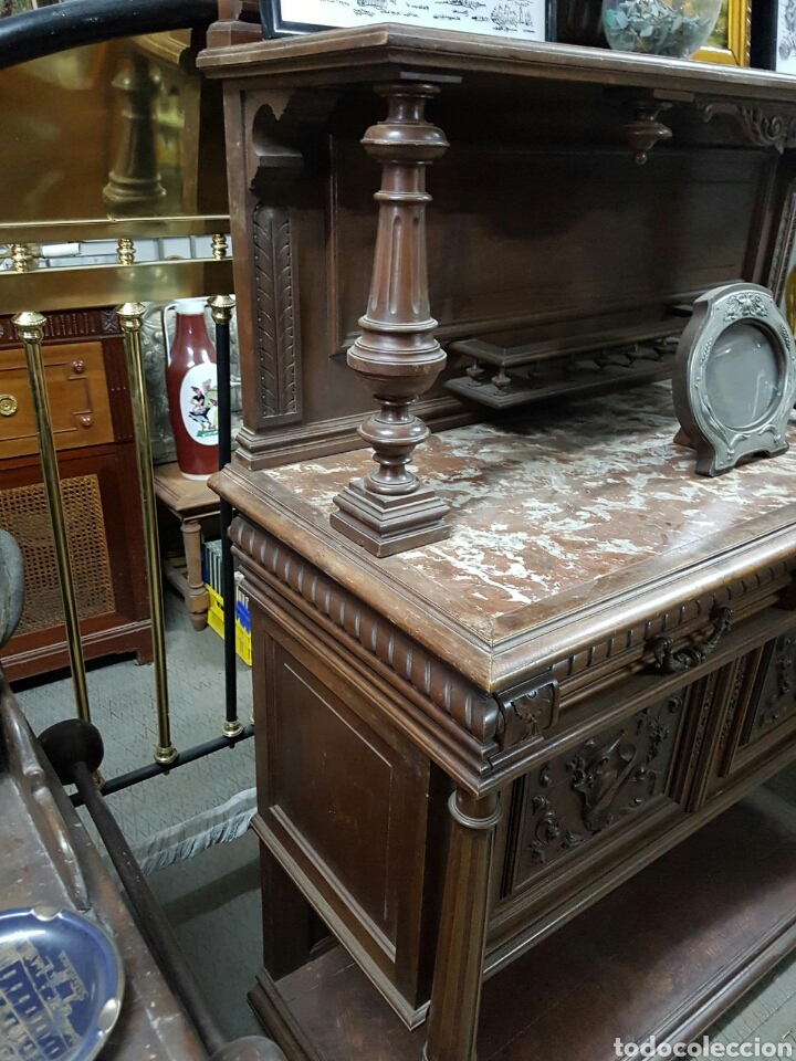 Antig&uuml;edades: Mueble alacena madera con m&aacute;rmol # - Foto 3