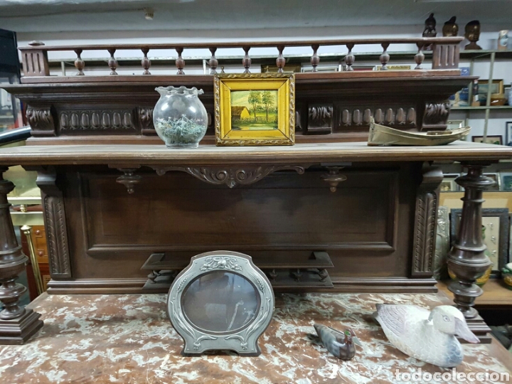 Antig&uuml;edades: Mueble alacena madera con m&aacute;rmol # - Foto 5