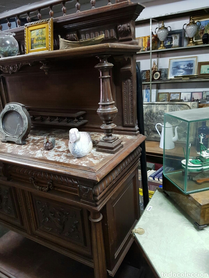 Antig&uuml;edades: Mueble alacena madera con m&aacute;rmol # - Foto 6