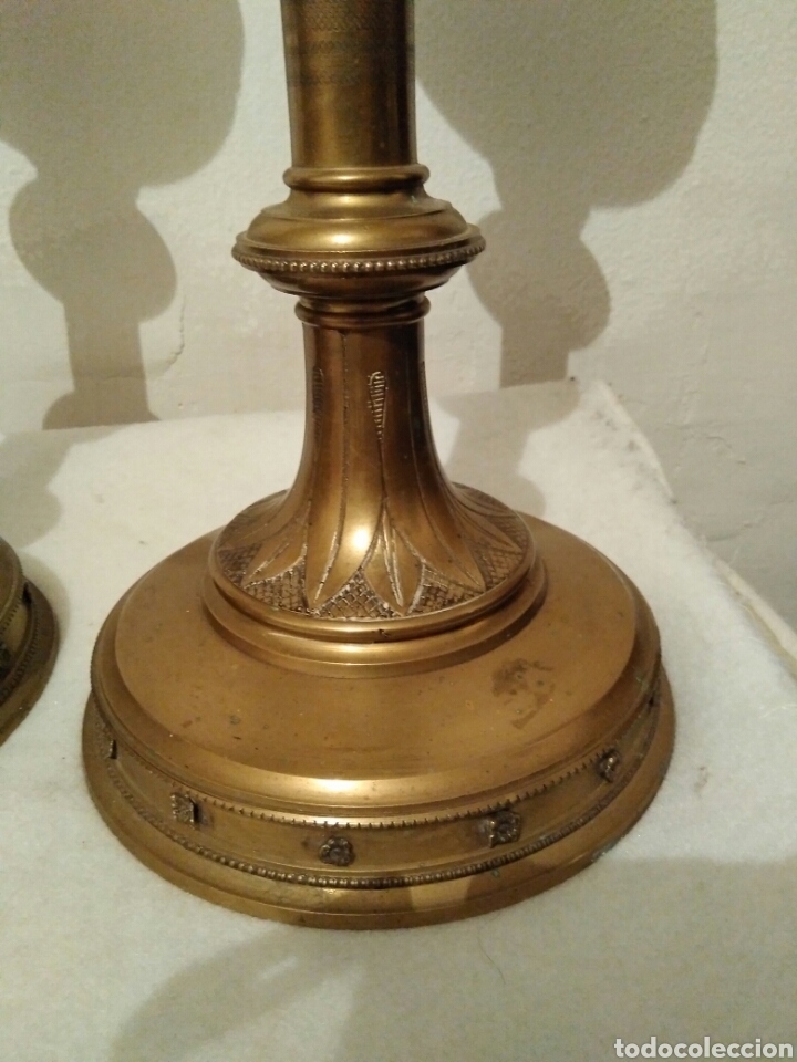 Antig&uuml;edades: Pareja de candeleros - Foto 3