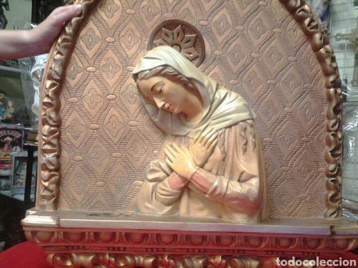 Antig&uuml;edades: Retablo antiguo de la Virgen Maria - Foto 6