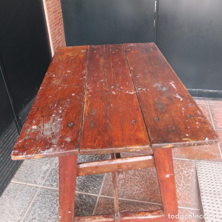 Antig&uuml;edades: ANTIGUA MESA TOCINERA - Foto 2