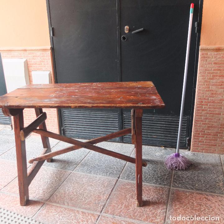 Antig&uuml;edades: ANTIGUA MESA TOCINERA - Foto 4