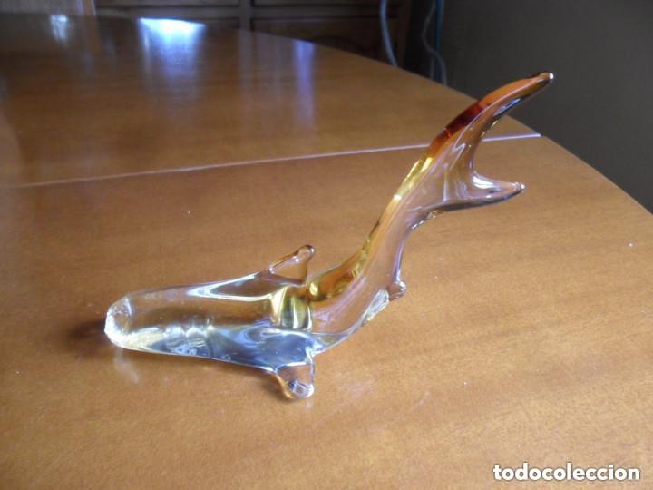 Antig&uuml;edades: TIBUR&Oacute;N EN CRISTAL DE MURANO - Foto 1