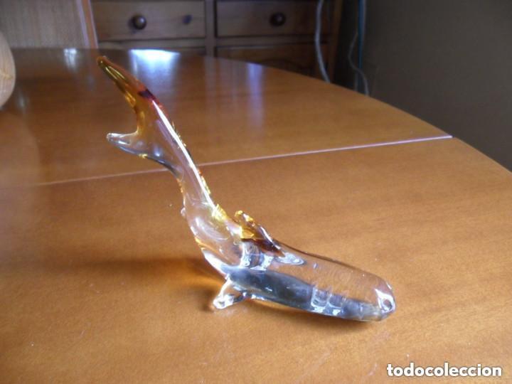 Antig&uuml;edades: TIBUR&Oacute;N EN CRISTAL DE MURANO - Foto 2