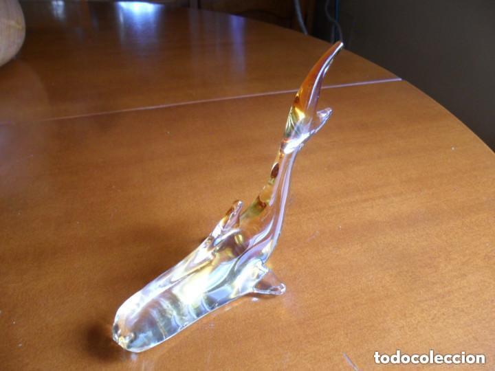 Antig&uuml;edades: TIBUR&Oacute;N EN CRISTAL DE MURANO - Foto 5