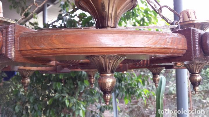 Antig&uuml;edades: preciosa lampara timon en madera - Foto 4