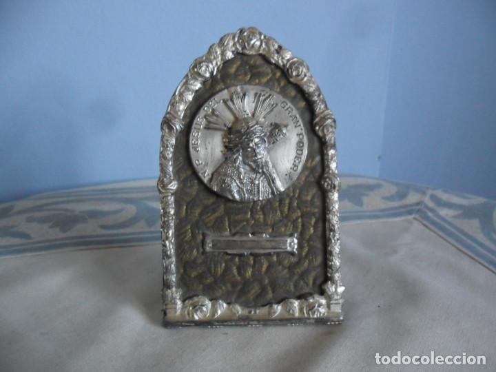 Antig&uuml;edades: PLACA O CAPILLA DE SOBRE MESA CON IMAGEN DE JES&Uacute;S DEL GRAN PODER - ANTIGUO - Foto 1