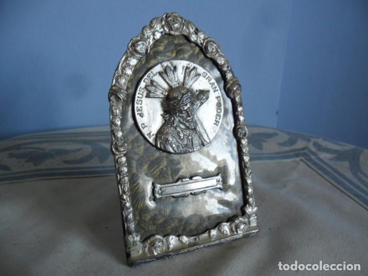 Antig&uuml;edades: PLACA O CAPILLA DE SOBRE MESA CON IMAGEN DE JES&Uacute;S DEL GRAN PODER - ANTIGUO - Foto 2
