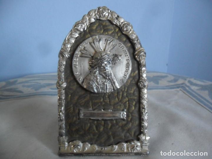 Antig&uuml;edades: PLACA O CAPILLA DE SOBRE MESA CON IMAGEN DE JES&Uacute;S DEL GRAN PODER - ANTIGUO - Foto 7