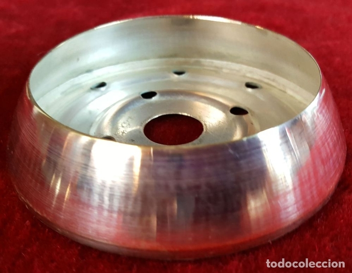Antig&uuml;edades: CUBITERA EN METAL PLATEADO. CIRCA 1960. - Foto 3