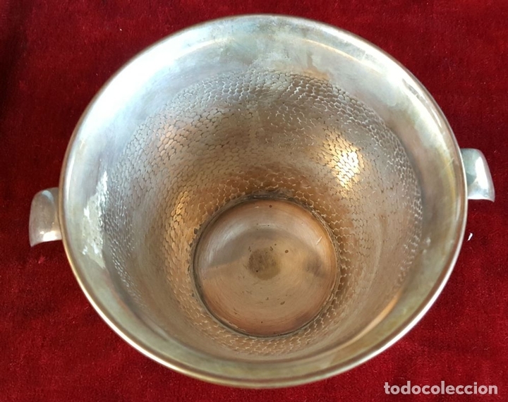 Antig&uuml;edades: CUBITERA EN METAL PLATEADO. CIRCA 1960. - Foto 5