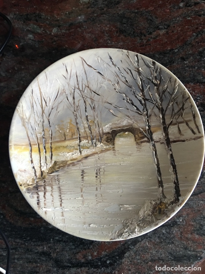 Antig&uuml;edades: Plato pintado a mano - Foto 1