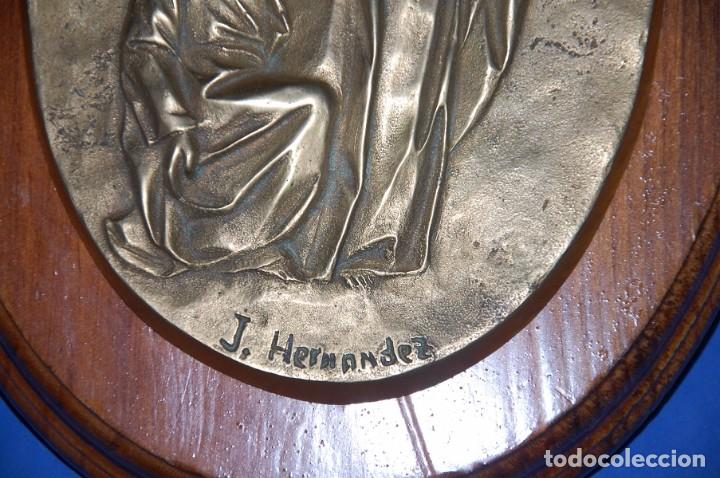 Antig&uuml;edades: PLACA DE BRONCE JESUS MOSTRANDO LAS HERIDAS A SANTO TOMAS - Foto 3