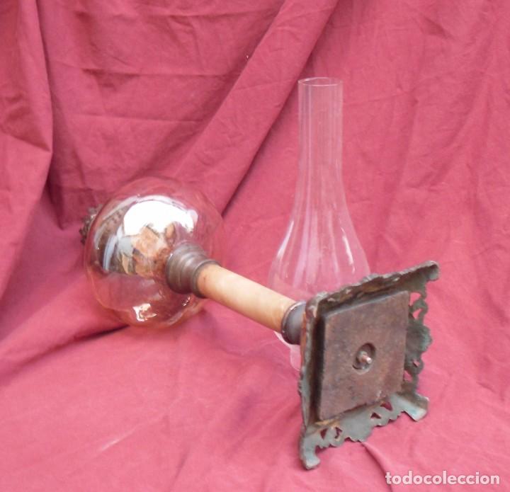 Antig&uuml;edades: quinque con columna en marmol y pie de bronce - Foto 2
