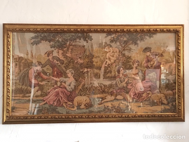Antig&uuml;edades: GRAN TAPIZ ENMARCADO- - Foto 3