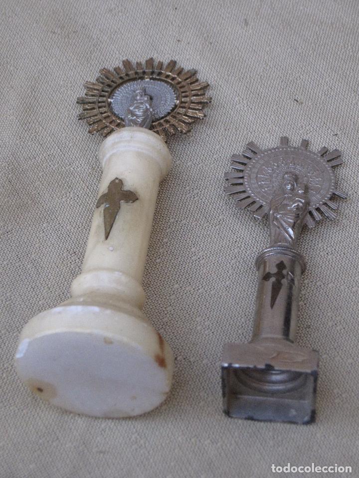 Antig&uuml;edades: LOTE DE DOS FIGURAS DE LA VIRGEN DEL PILAR. - Foto 4