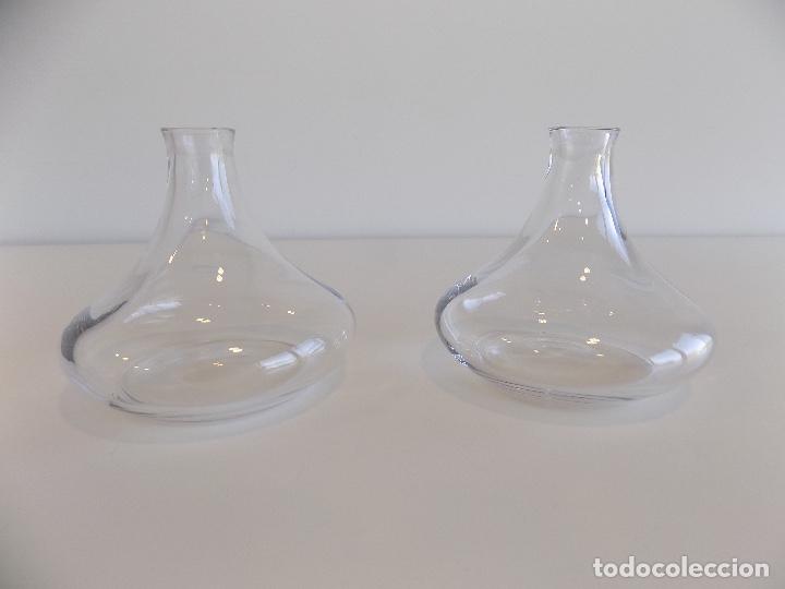 Antiguidades: Pareja de Floreros de Cristal. Nuevos, a estrenar!