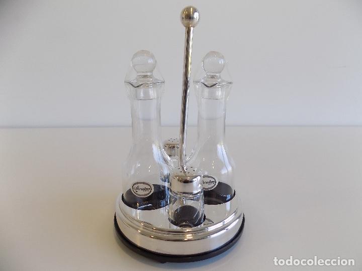 Antiques: Juego de Aceitera y Vinagrera. Marca Italiana Sheratonn. OPORTUNIDAD, 70% DESCUENTO!