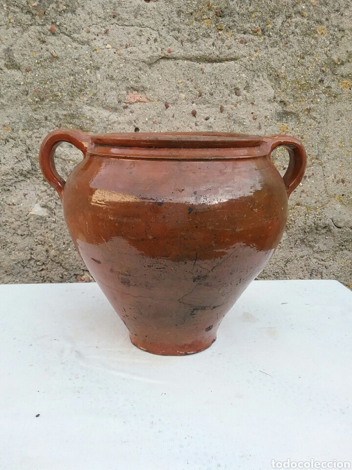 Antig&uuml;edades: Orza marron. - Foto 1