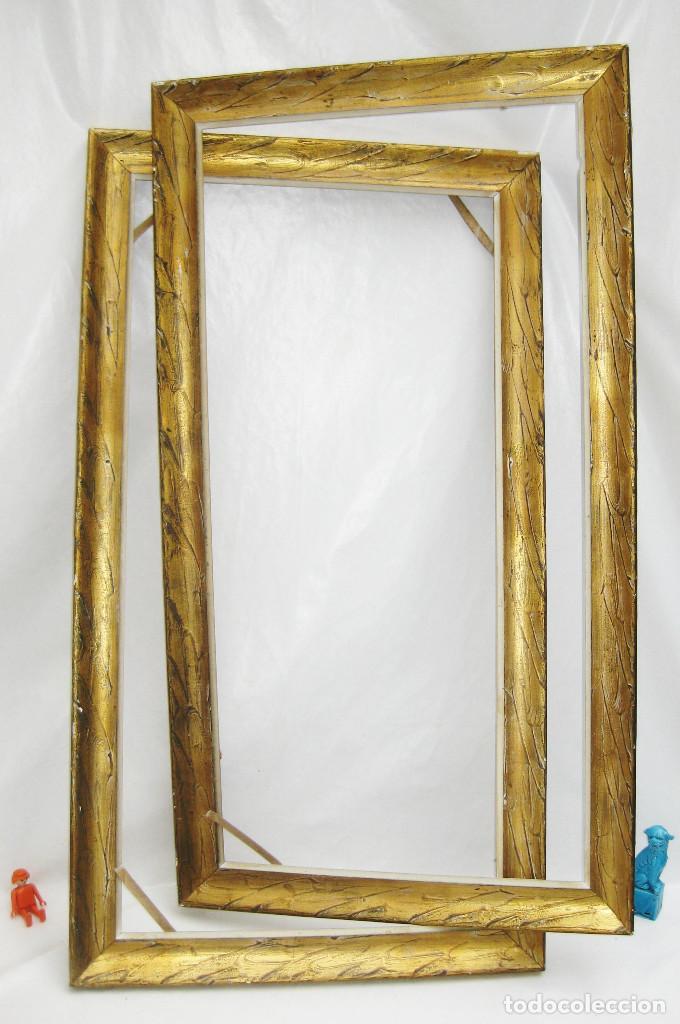 2 marcos antiguos marco madera dorada ideal ol - Compra venta en  todocoleccion